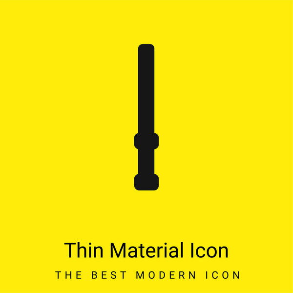 Baton minimal bright yellow material icon