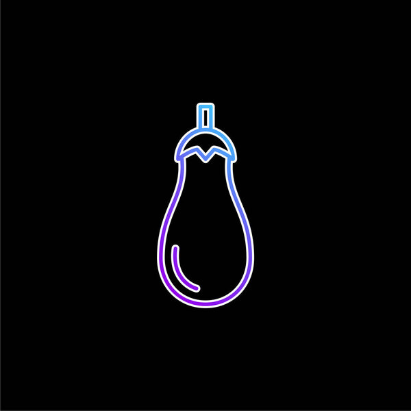 Big Eggplant blue gradient vector icon