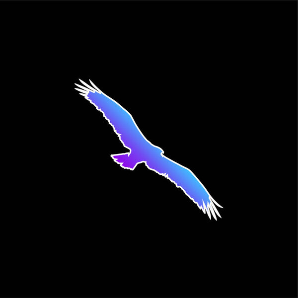 Bird Osprey Shape blue gradient vector icon