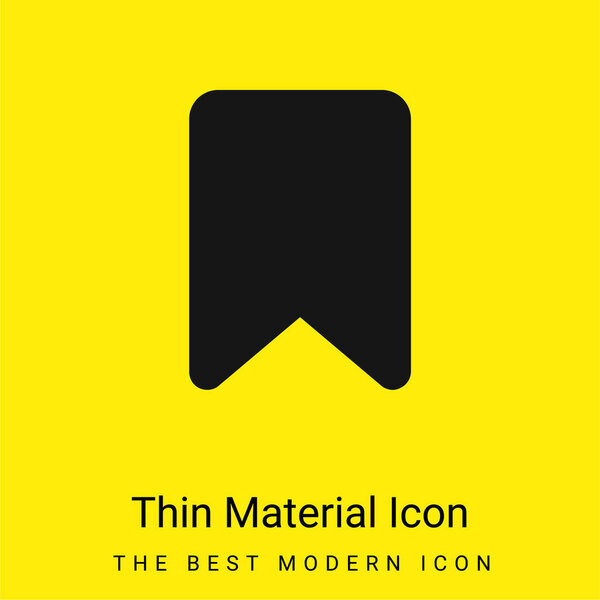 Закладка минимальный ярко-желтый материал значок