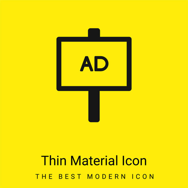 AD Poster minimal bright yellow material icon