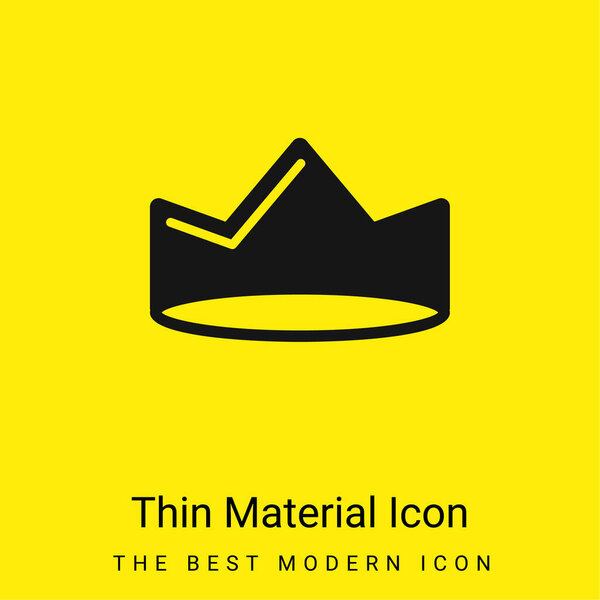 Crown minimal bright yellow material icon