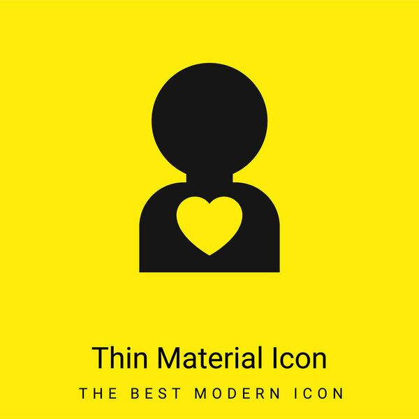 Boy minimal bright yellow material icon