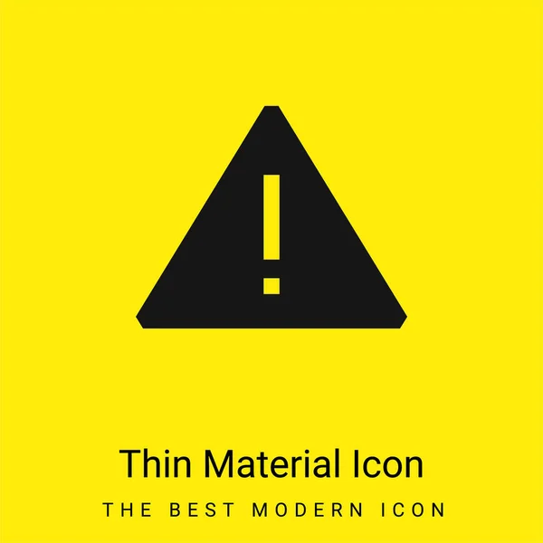 Attention Minimal Bright Yellow Material Icon — Stock Vector