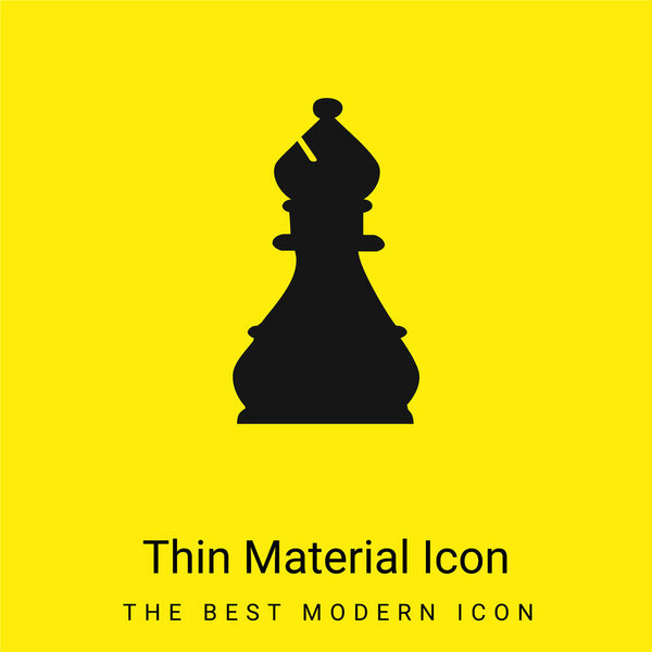 Bishop Chess Piece minimal bright yellow material icon
