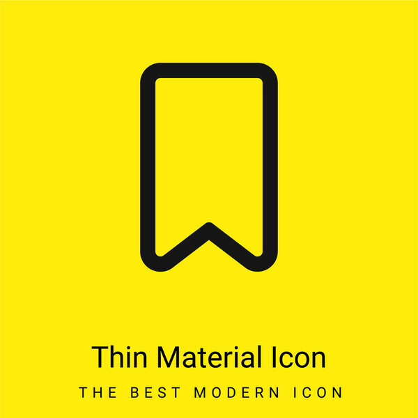 Bookmark Outline minimal bright yellow material icon