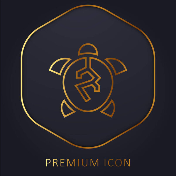 Логотип или иконка золотой линии жестокого обращения с животными