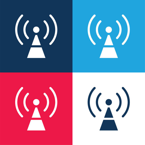 Антенны синего и красного цветов минимальный набор значков