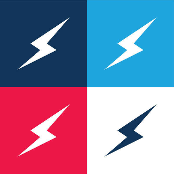 Красный и синий цвета минимальный набор значков