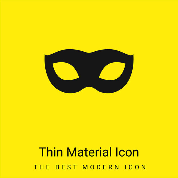 Black Carnival Mask Shape minimal bright yellow material icon