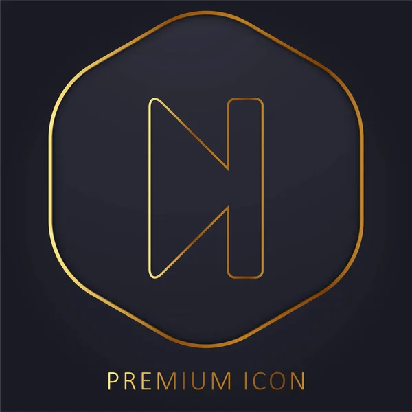 stock vector Advance Button golden line premium logo or icon