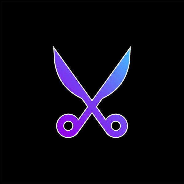 Baber Scissors blue gradient vector icon