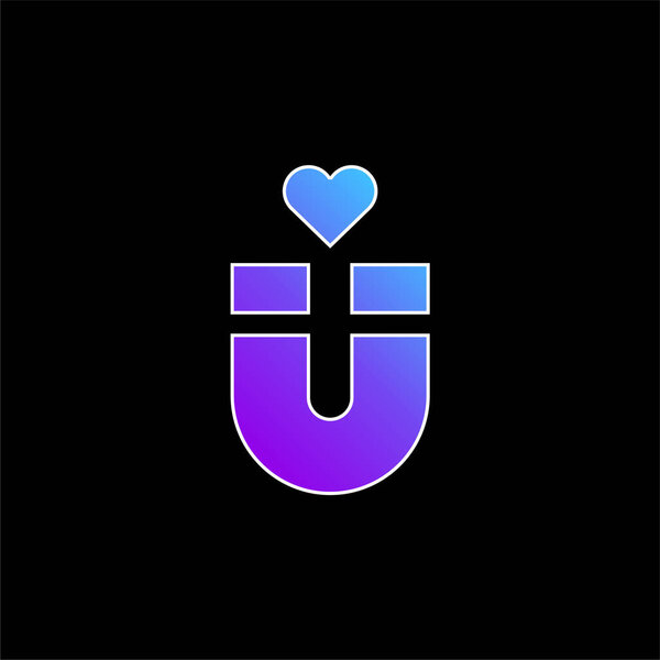 Значок притяжения синего градиента