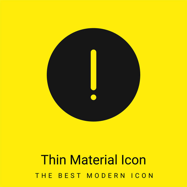 Advise minimal bright yellow material icon