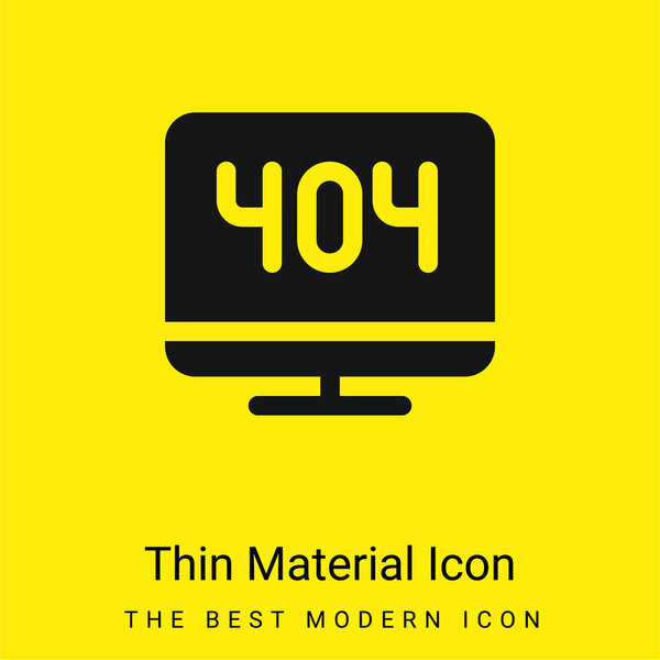 404 Error minimal bright yellow material icon