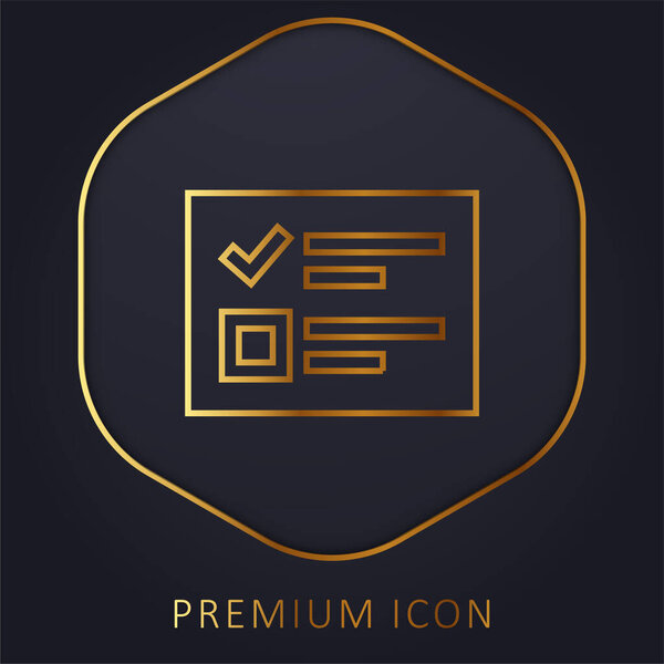 Иконка или логотип золотой линии для голосования