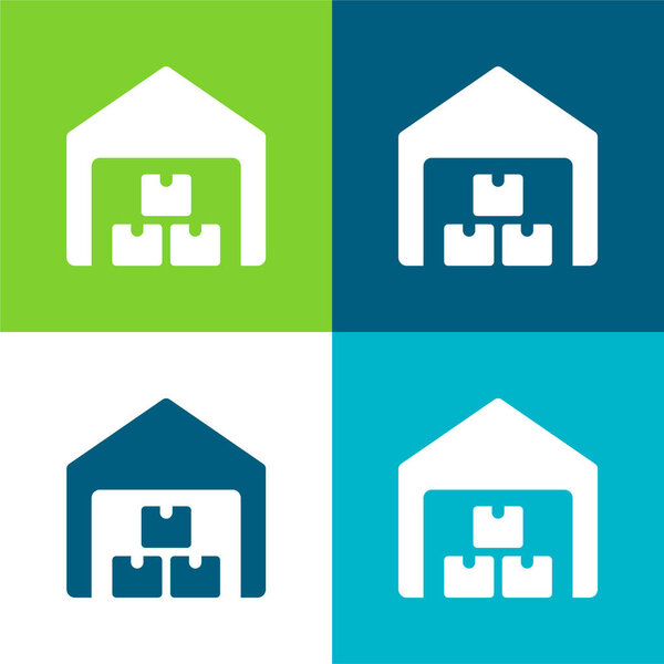 Коробки Плоские четыре цвета минимальный набор значков