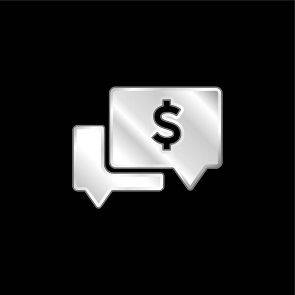 Серебряный металлический значок счета