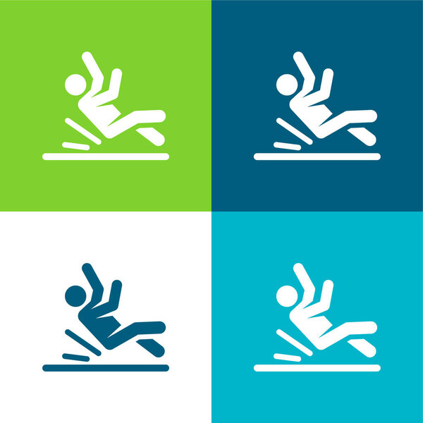 Несчастный случай Четыре цвета минимальный набор значков