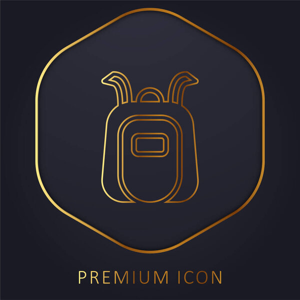Рюкзак золотой линии премиум логотип или значок