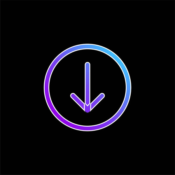 Значок стрелки вниз по голубому градиенту