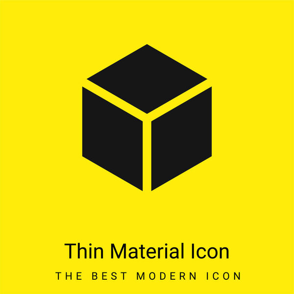 Block minimal bright yellow material icon