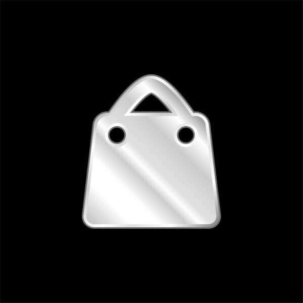 Мешок серебристый металлический значок