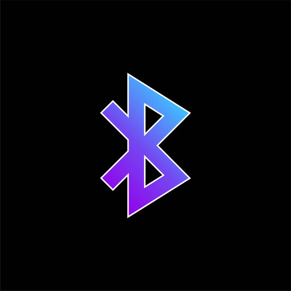 Bluetooth blue gradient vector icon