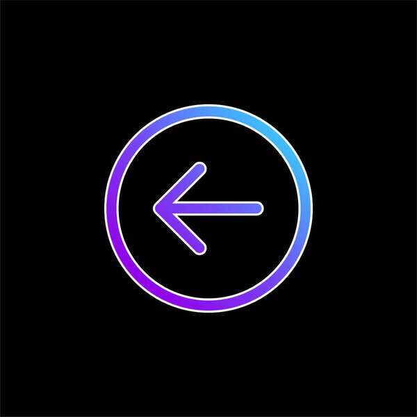Back Button blue gradient vector icon