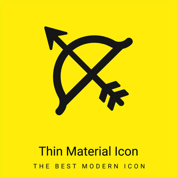 Bow And Arrow minimal bright yellow material icon