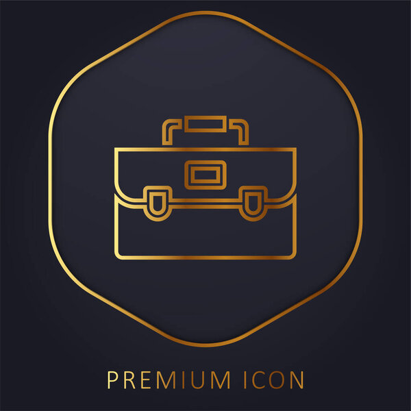 Короткий золотой линии премиум логотип или значок