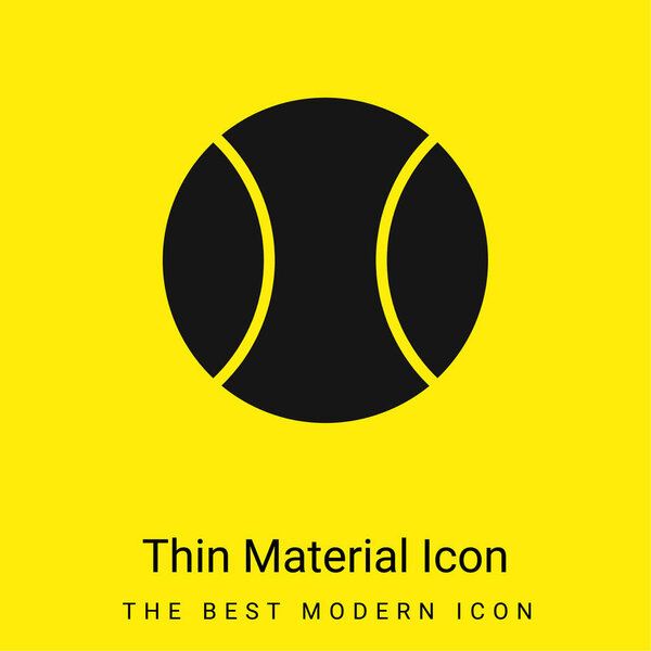 Big Tennis Ball minimal bright yellow material icon