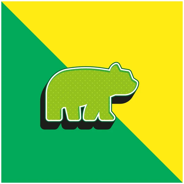 Bear Green Yellow Modern Vector Icon Logo Royalty Free Stock Vectors