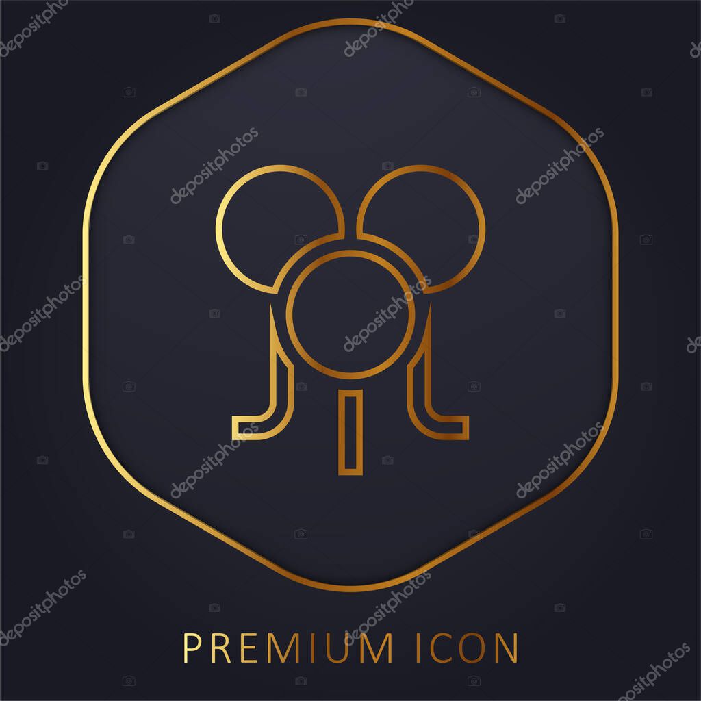Balloon golden line premium logo or icon
