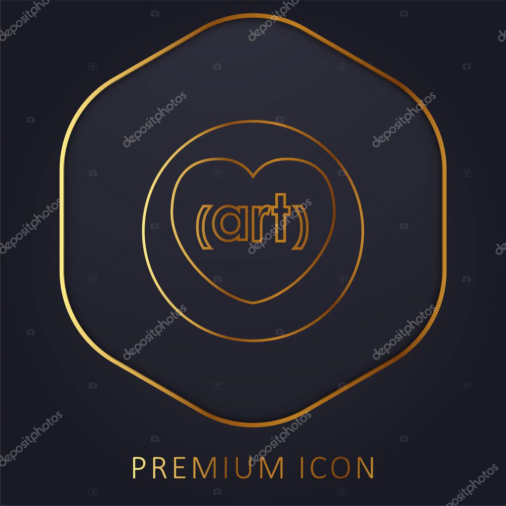 Arte10 Logo golden line premium logo or icon