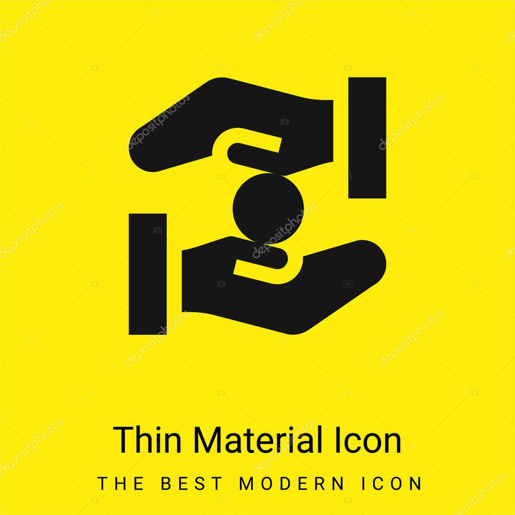 Alms minimal bright yellow material icon