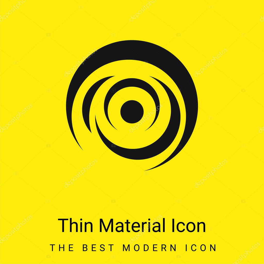 Black Hole minimal bright yellow material icon