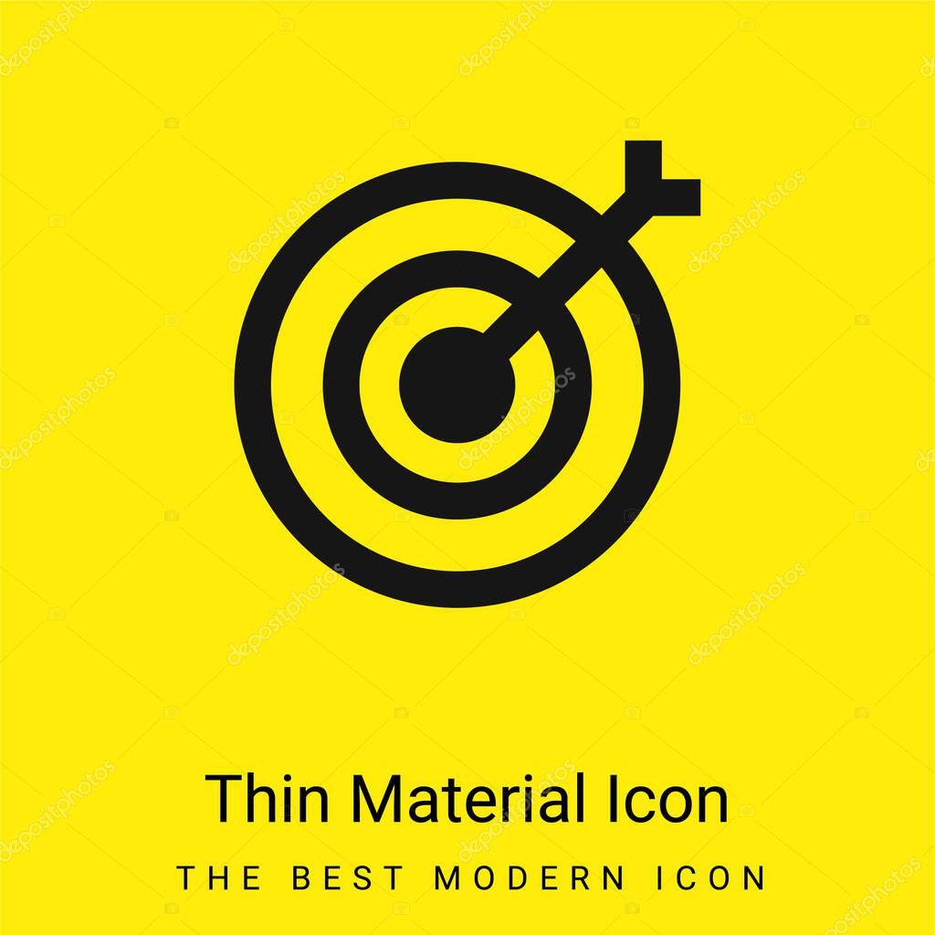 Archery minimal bright yellow material icon