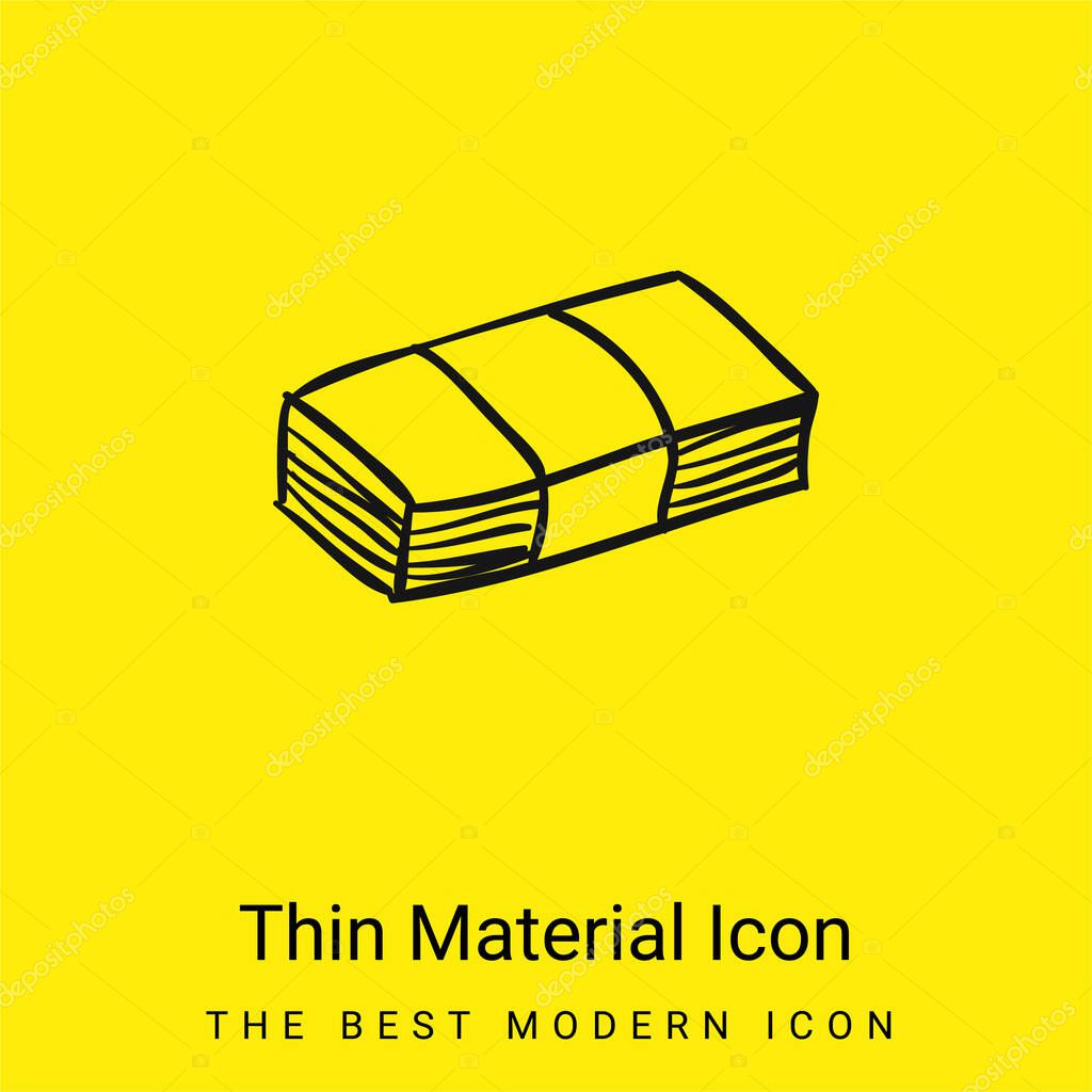 Bills minimal bright yellow material icon