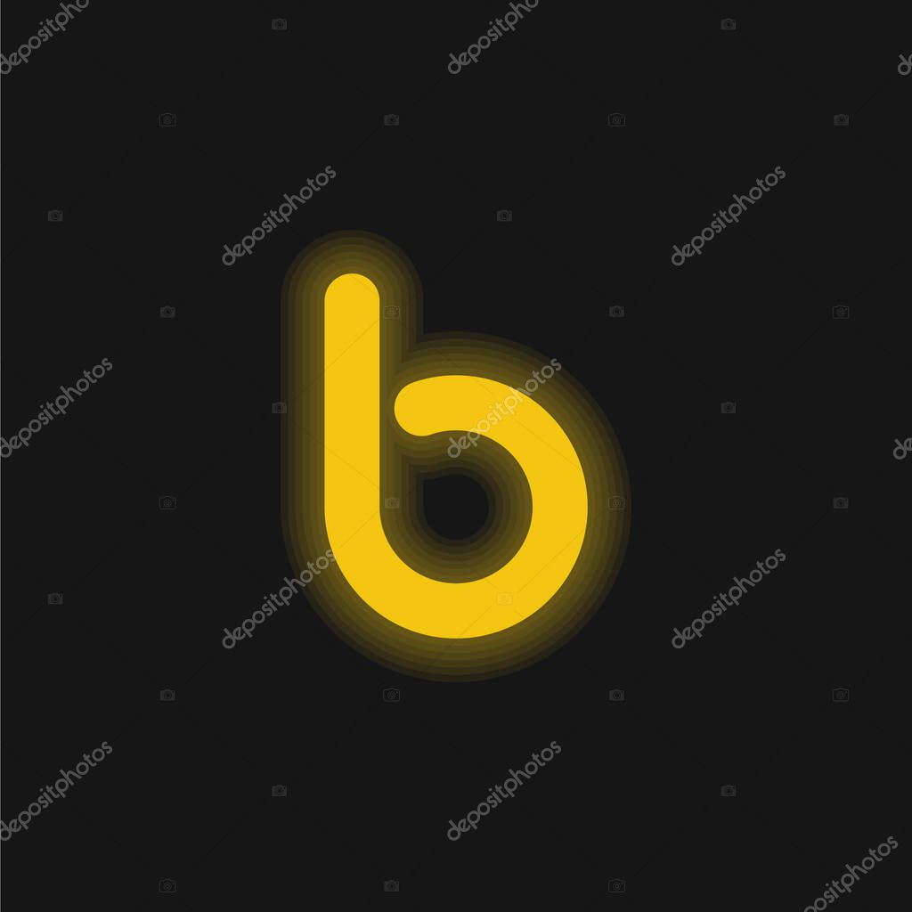 Bebo Big Logo yellow glowing neon icon