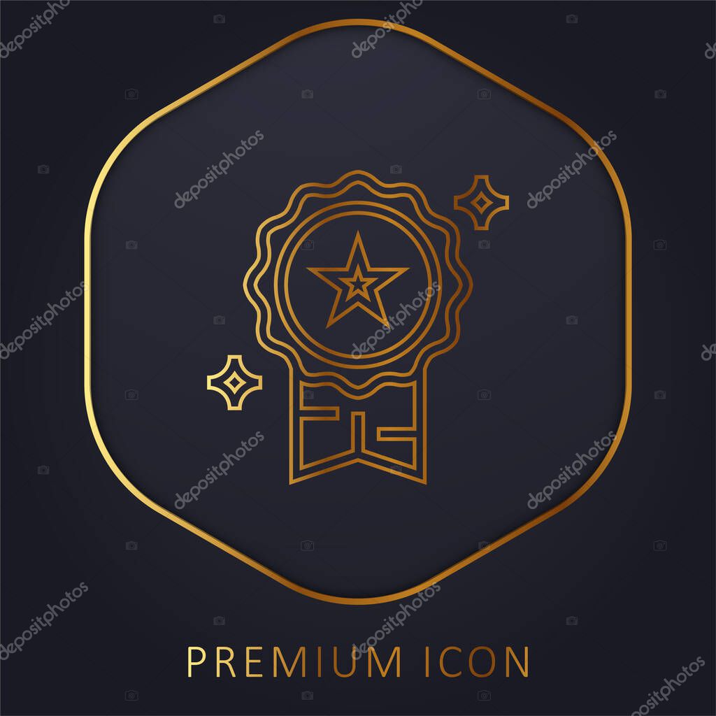 Best golden line premium logo or icon