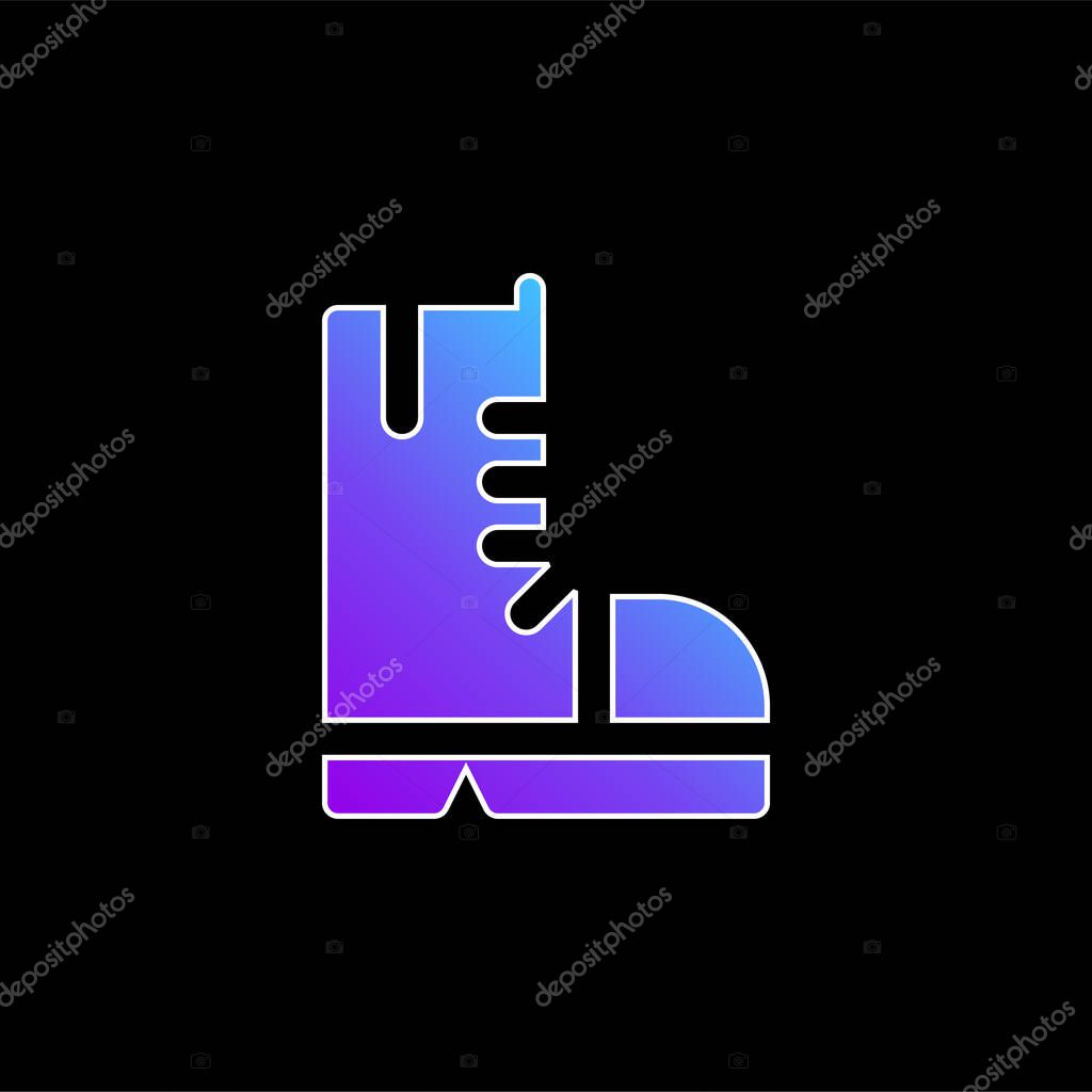 Boots blue gradient vector icon