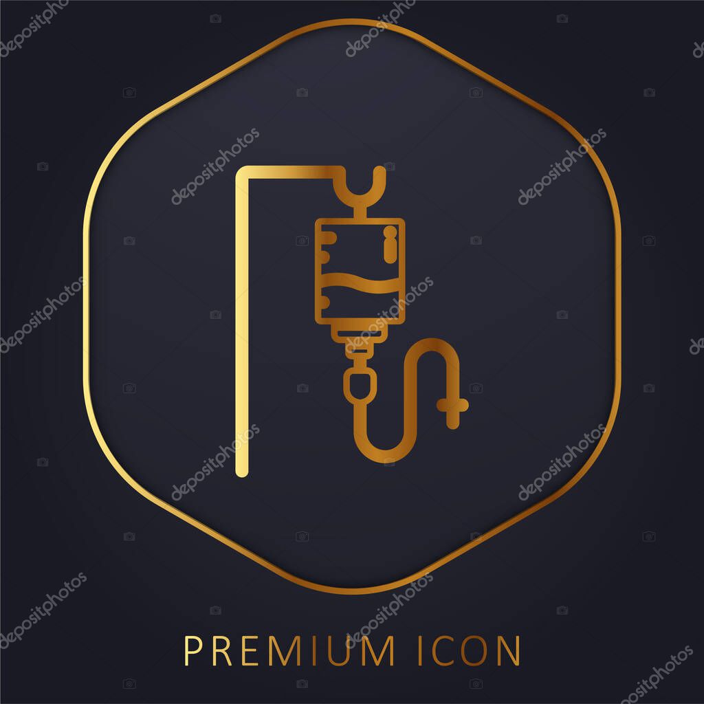 Blood golden line premium logo or icon
