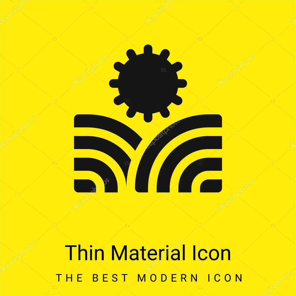 Agriculture minimal bright yellow material icon