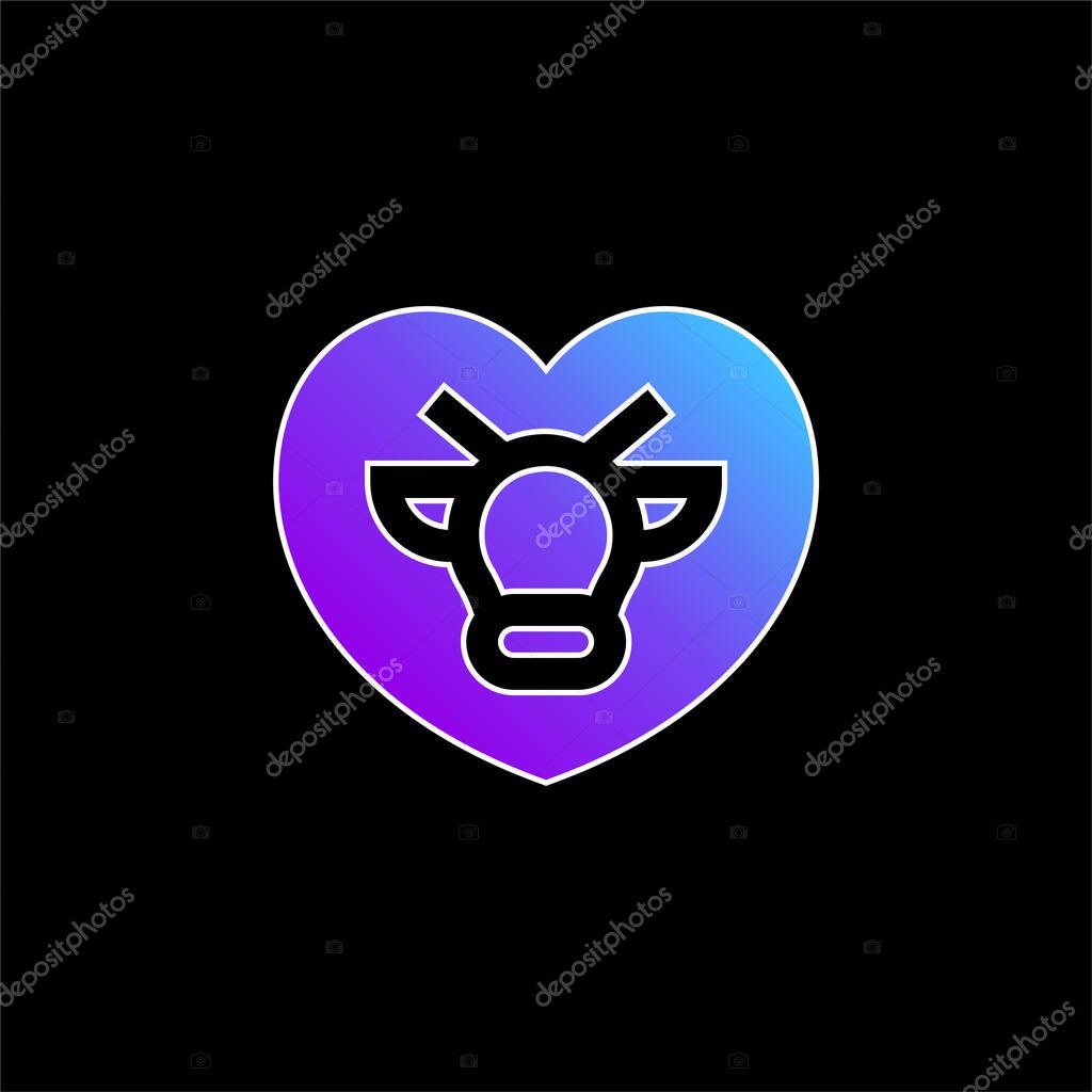Animal Rights blue gradient vector icon