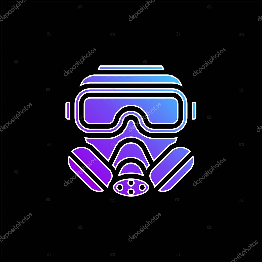Biological Hazard blue gradient vector icon