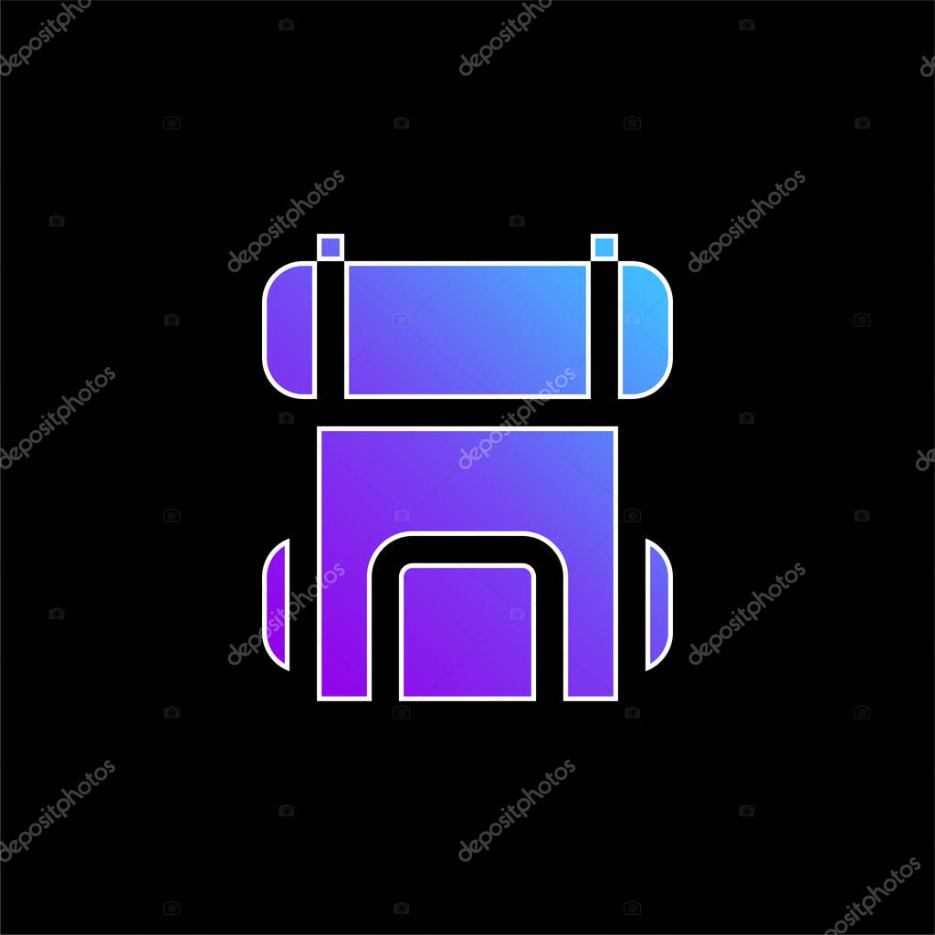 Backpack blue gradient vector icon