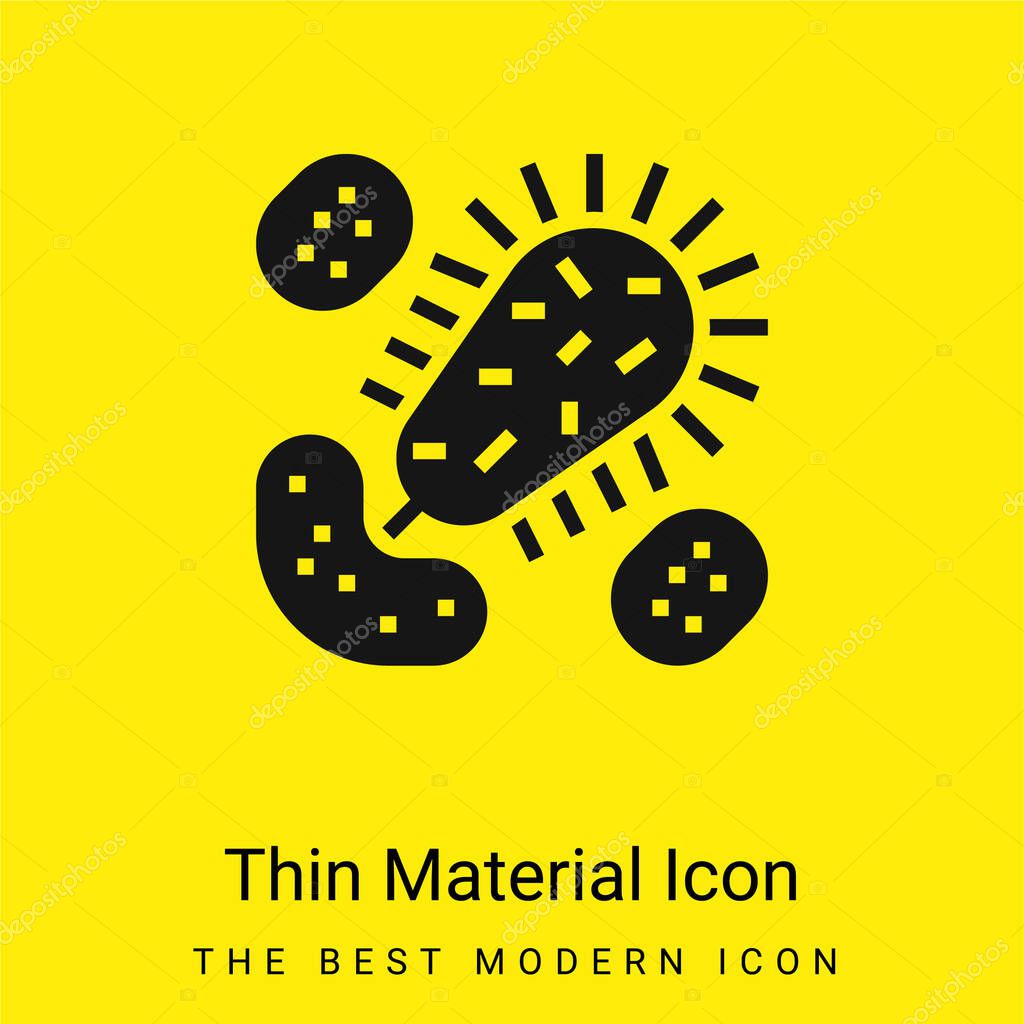 Bacteria minimal bright yellow material icon