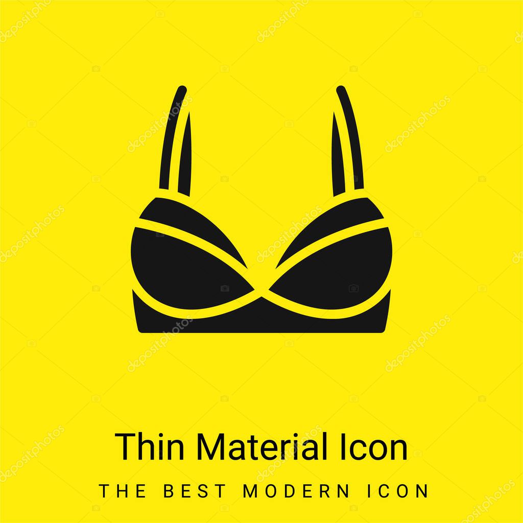 Brassiere minimal bright yellow material icon