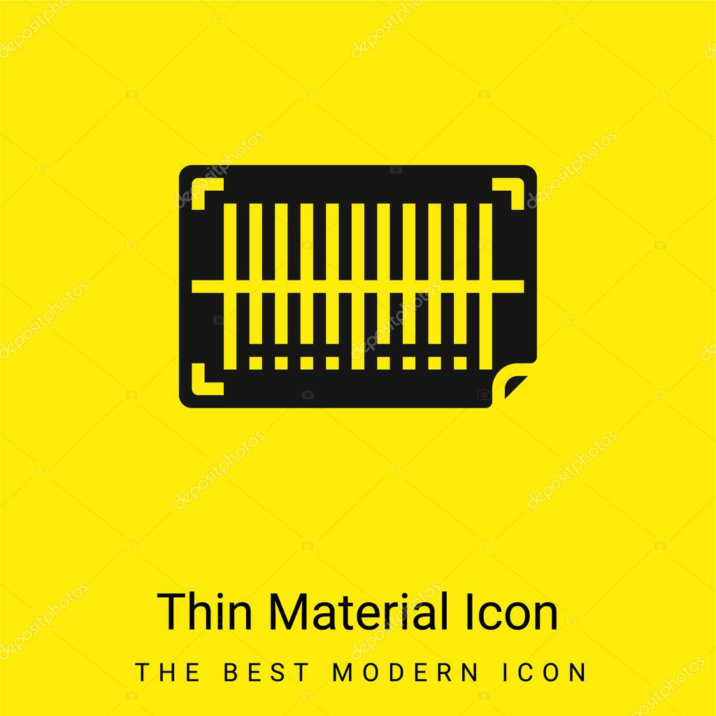 Barcode minimal bright yellow material icon